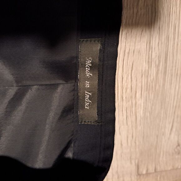 Chaps Blazer Men's Size 44L Blue Navy Wool Blend Two Button Gold Buttons - Picture 3 of 16